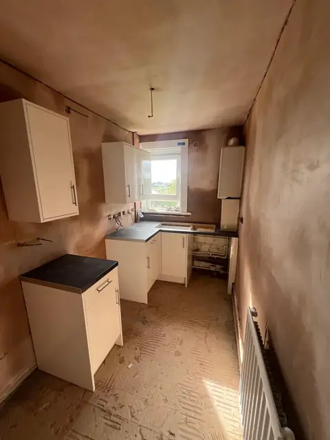 Units going in once the walls are plastered